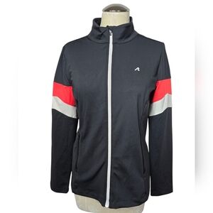 Redvanly Black White Red Full Zip Lightweight Jacket M